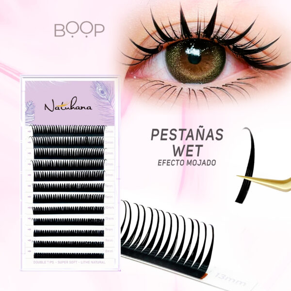 Extensiones de pestañas Wet Efecto Mojado