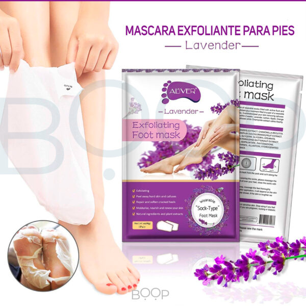 Mascarilla Exfoliante Para Pies Talones Agrietados Aliver - Imagen 4