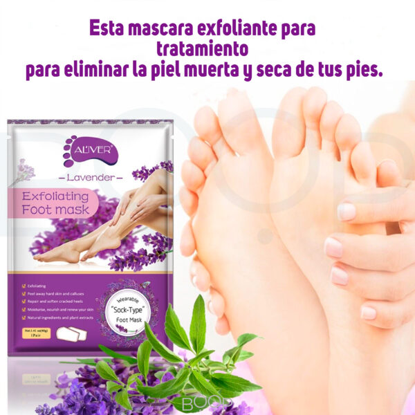 Mascarilla Exfoliante Para Pies Talones Agrietados Aliver - Imagen 5