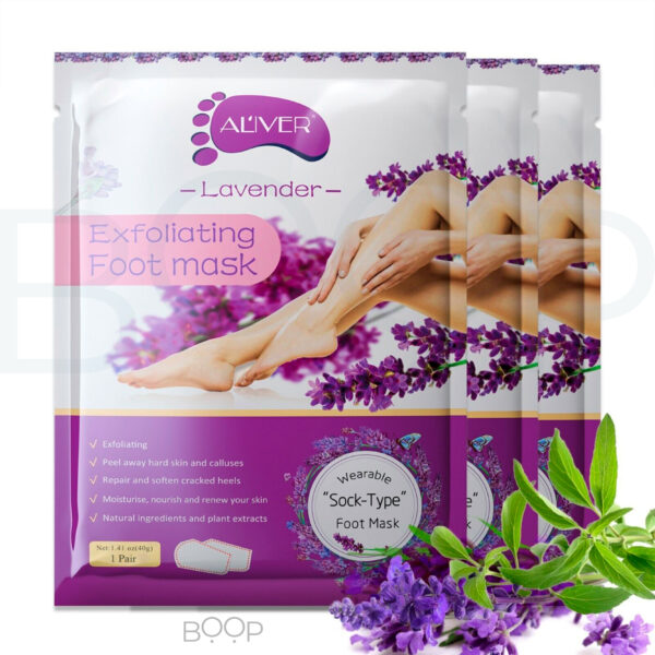 Mascarilla Exfoliante Para Pies Talones Agrietados Aliver - Imagen 6