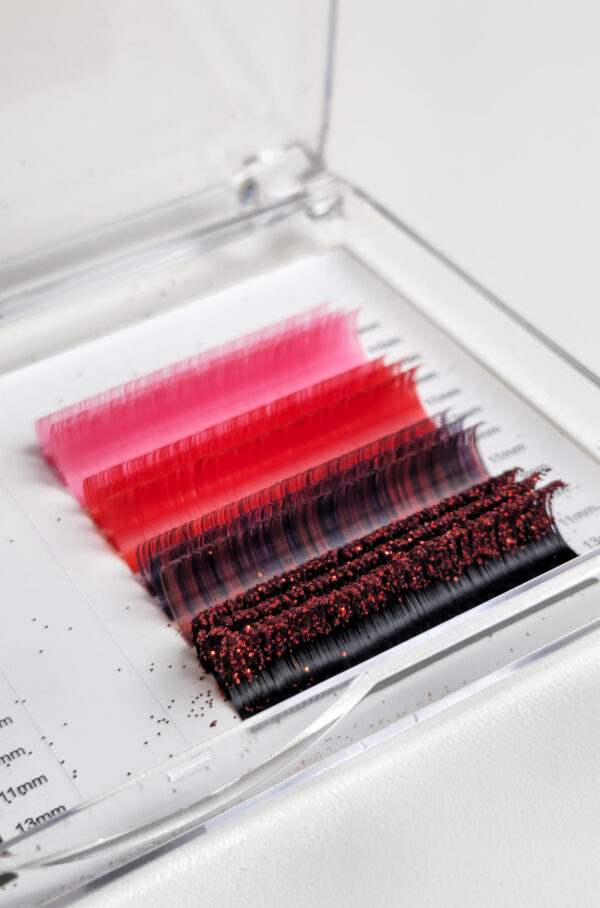 Extensiones de pestañas Paleta de coloresROJO/GOLD - Imagen 3