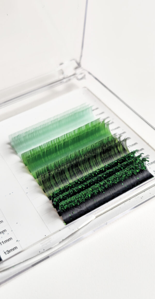 Extensiones de pestañas Paleta de colores VERDE/AZUL - Imagen 3