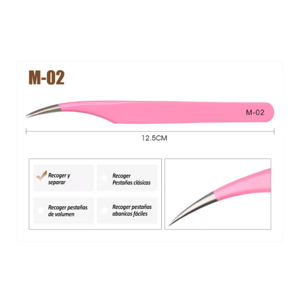 Pinzas Extensiones de Pestañas M-02