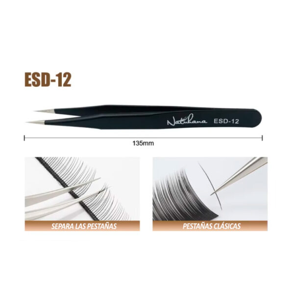 Pinzas Extensiones de Pestañas ESD-12