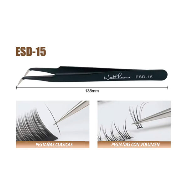 Pinzas Extensiones de Pestañas ESD-15