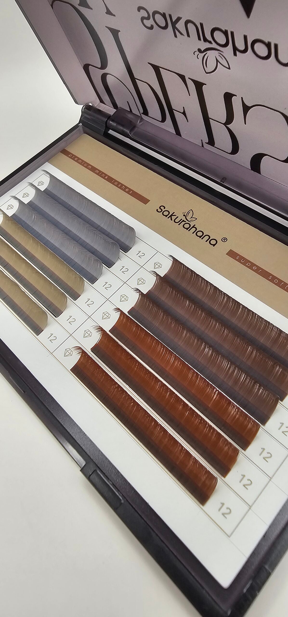 Pestañas Sakurahana Premium Mink – Colección Dual Tone (Gris & Marrón) - Imagen 4