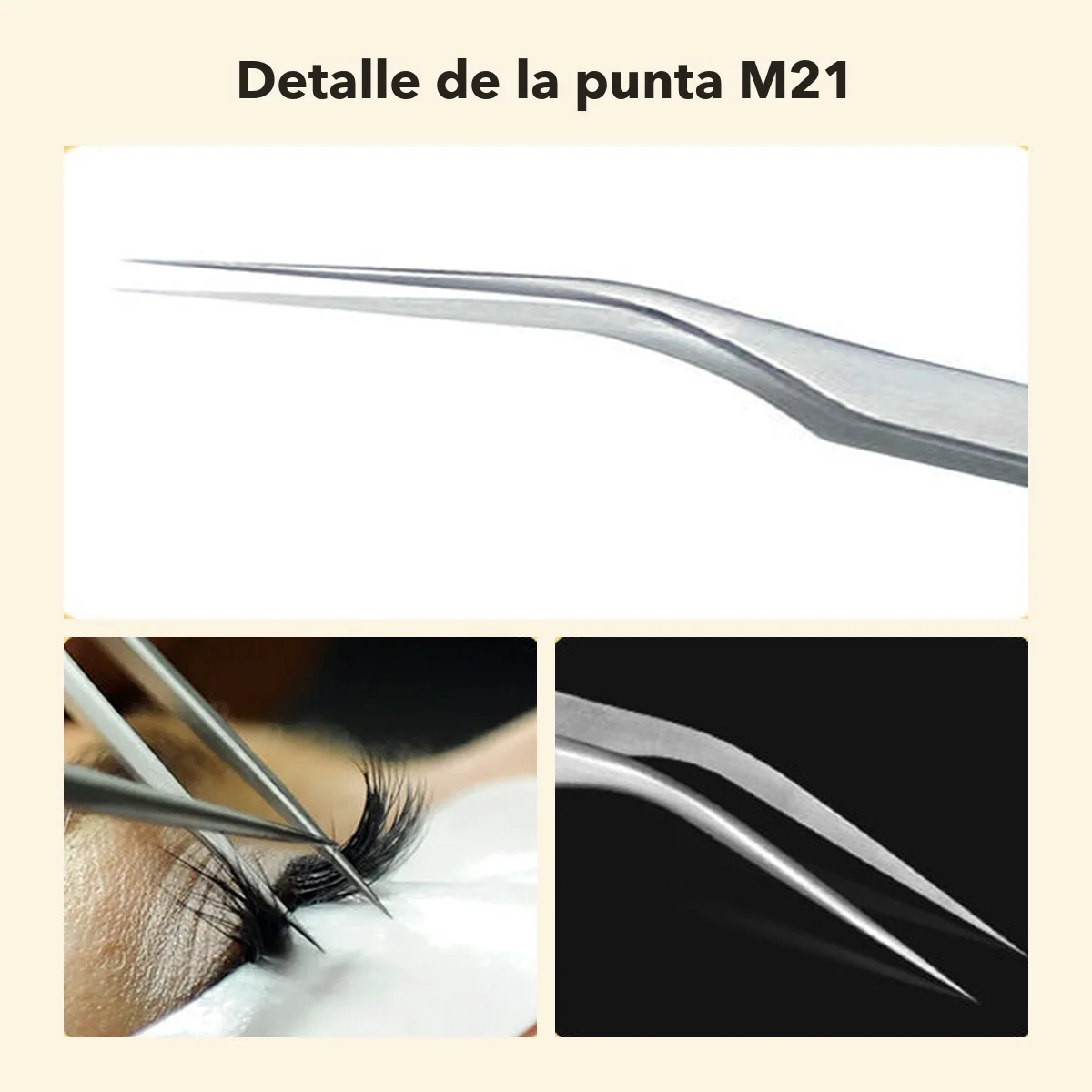 Pinza Gollee M21 Phoenix – Aislamiento de pestañas - Imagen 2